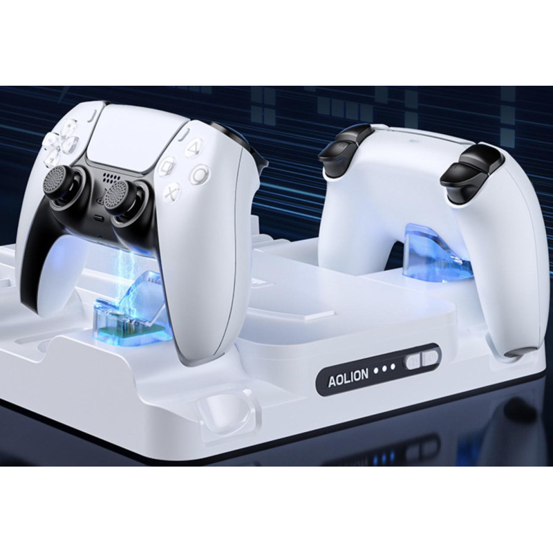 Мультифункціональна док-станція Aolion для PlayStation 5 Slim / PlayStation 5 із зарядкою для 2-х геймпадів