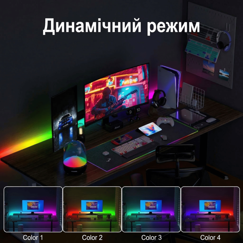 LED-лента DX Light для рабочего стола (1.6 м) с функцией Ambilight (Windows / Mac)