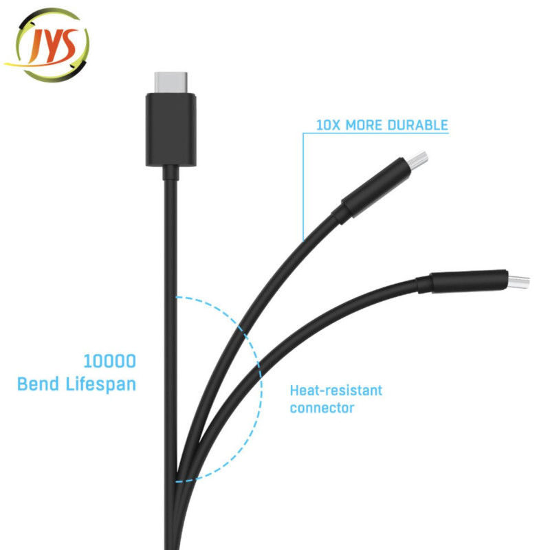 Подвійний кабель USB-Type-C для Sony PlayStation 5 (PS5), Xbox Series, Switch 3м для двох пристроїв