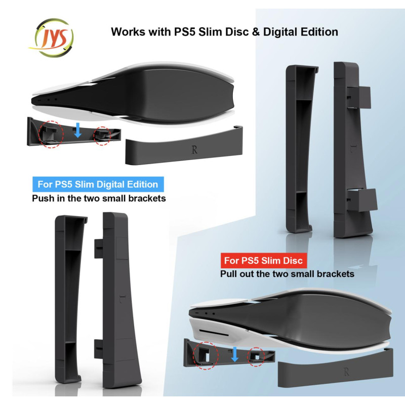 Горизонтальна підставка для PlayStation 5 Slim / PlayStation 5 Pro (PS5 Slim, PS5 Pro) (Чорний)