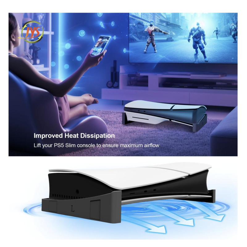 Горизонтальна підставка для PlayStation 5 Slim / PlayStation 5 Pro (PS5 Slim, PS5 Pro) (Чорний)