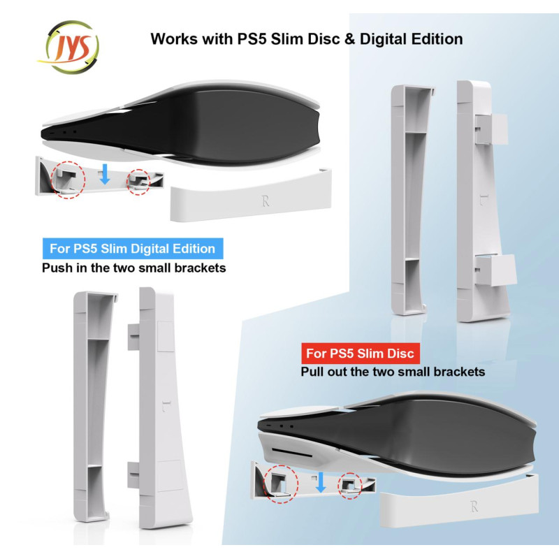 Горизонтальная подставка для PlayStation 5 Slim / PlayStation 5 Pro (PS5 Slim, PS5 Pro) (Белый)