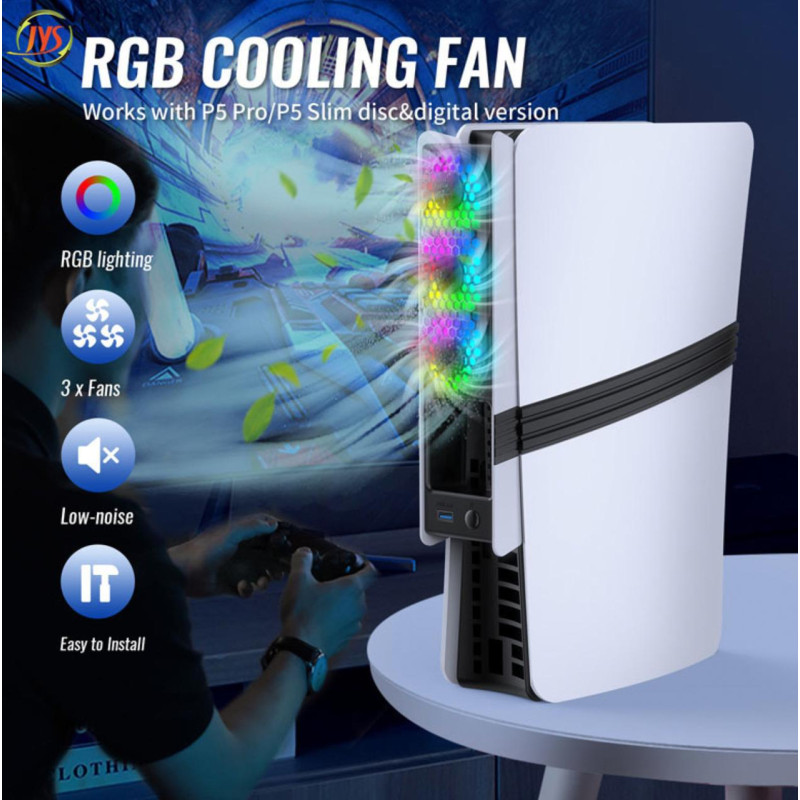 Кулер для консолі PlayStation 5 Slim/Pro з автоматичним режимом охолодження JYS JYS-P5228 (Білий)
