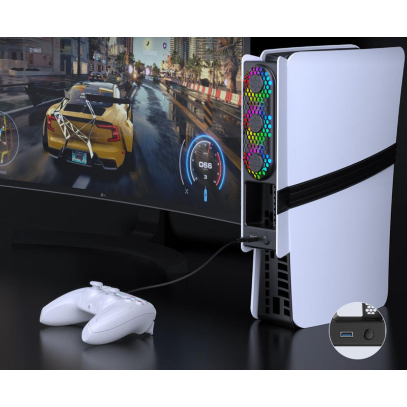 Кулер для консолі PlayStation 5 Slim/Pro з автоматичним режимом охолодження JYS JYS-P5228 (Білий)
