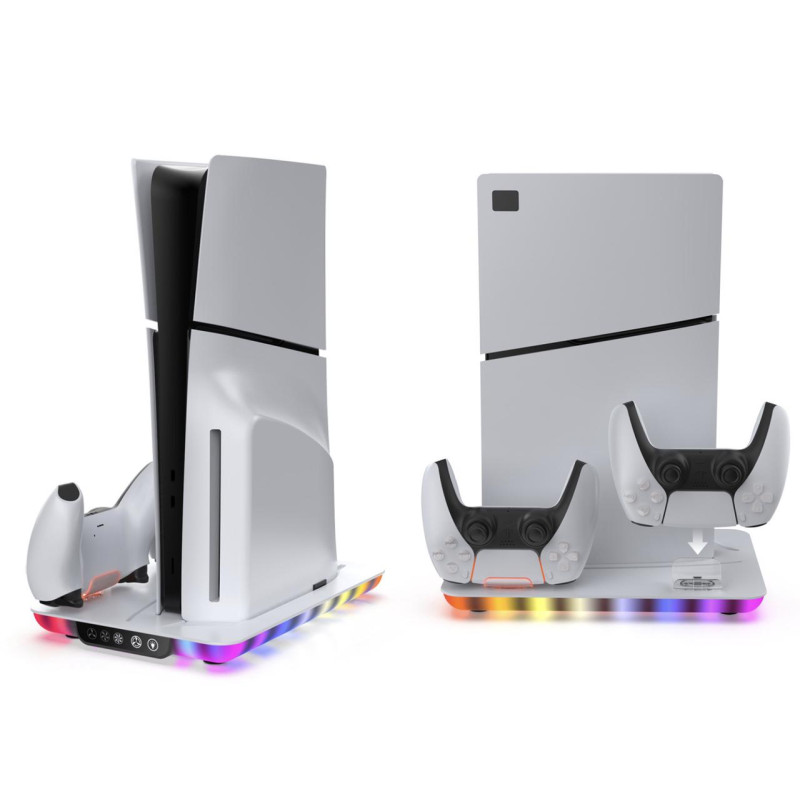Док-станція Dobe для PlayStation 5 Slim / PlayStation 5 / PlayStation 5 Pro із зарядкою для 2-х геймпадів