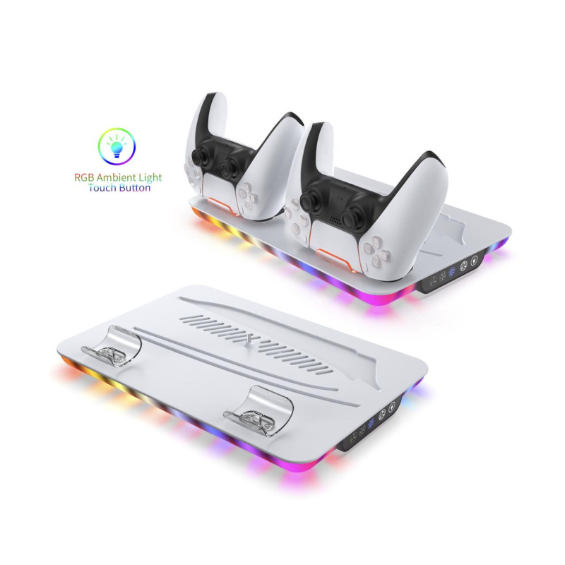 Док-станція Dobe для PlayStation 5 Slim / PlayStation 5 / PlayStation 5 Pro із зарядкою для 2-х геймпадів