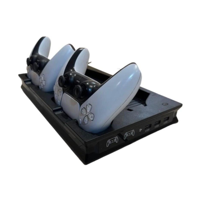 Док-станция для PlayStation 5 с LED зарядкой для 2-х геймпадов PS5 (Черный)