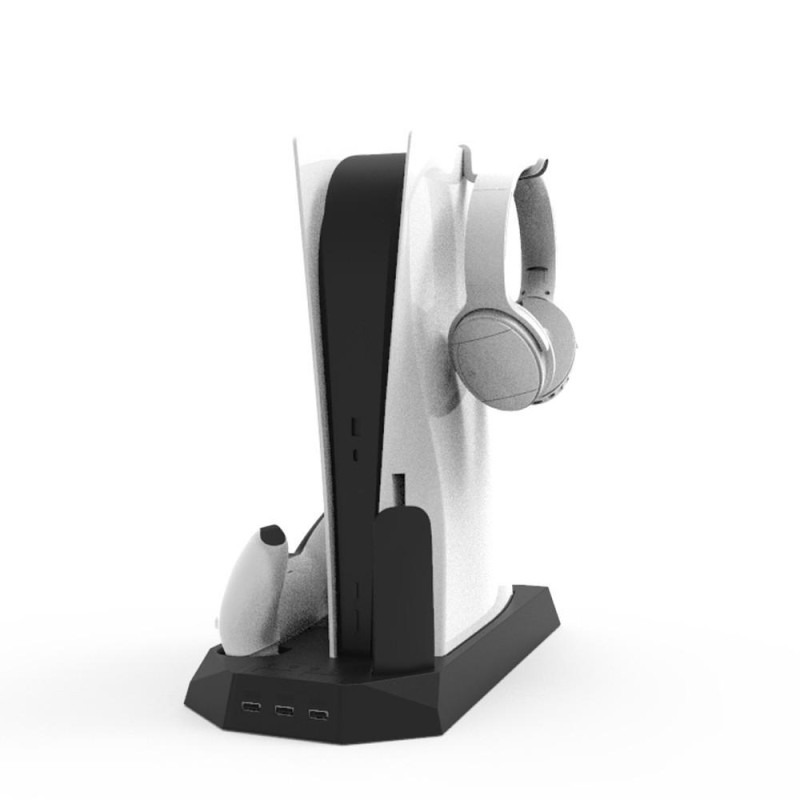 Зарядная станция-подставка для Sony PlayStation 5 и зарядка для геймпадов (Черный)