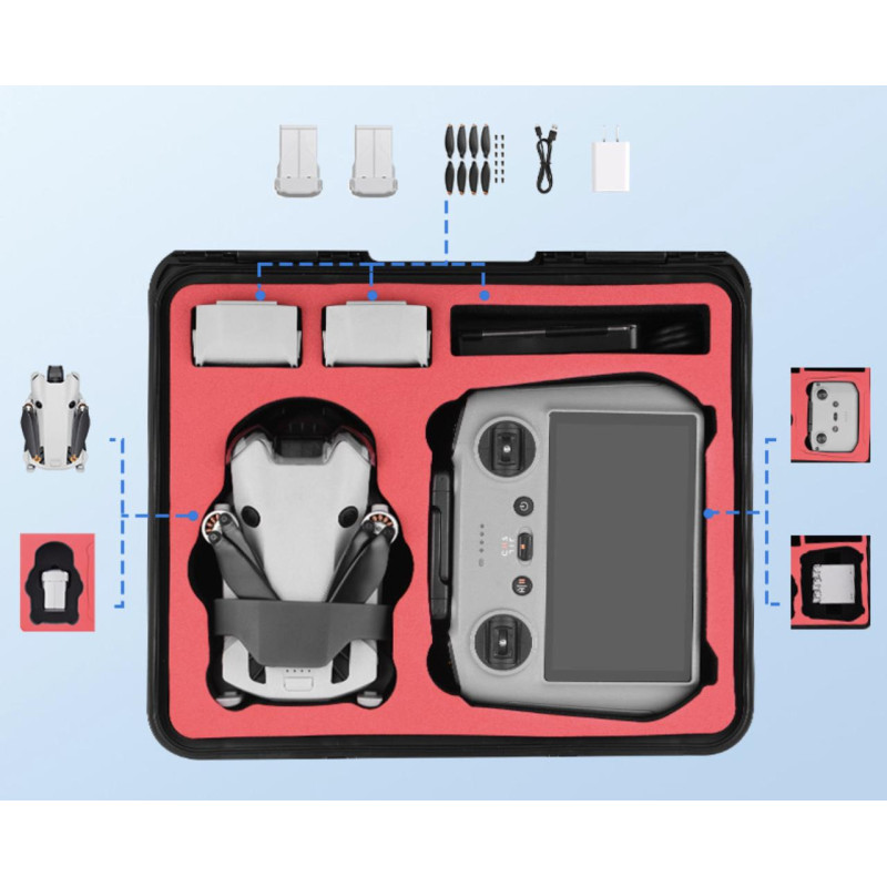 Компактный ударопрочный кейс для DJI Mini 4 Pro BRDRC EW10365 29*26.5*14 см