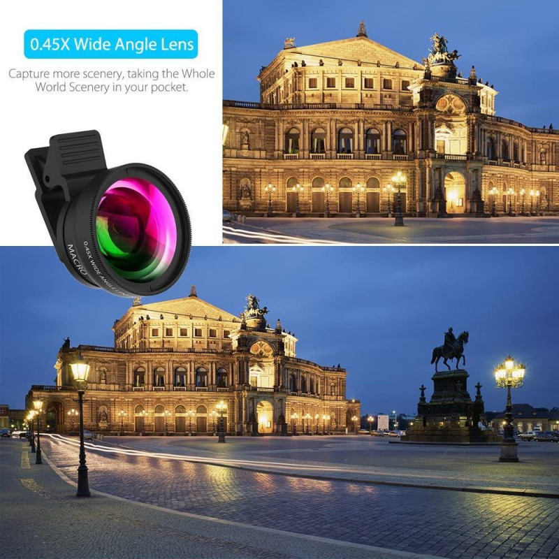 Макро объектив для телефона 2в1 Wide Angle & 12.5X Macro APEXEL