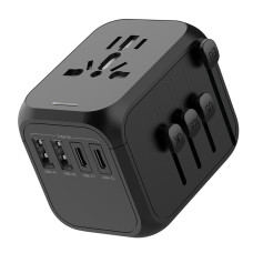 Універсальний адаптер для подорожей USB Type-C Travel Adapter (Чорний)