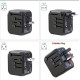 Універсальний адаптер для подорожей USB Type-C Travel Adapter (Чорний)