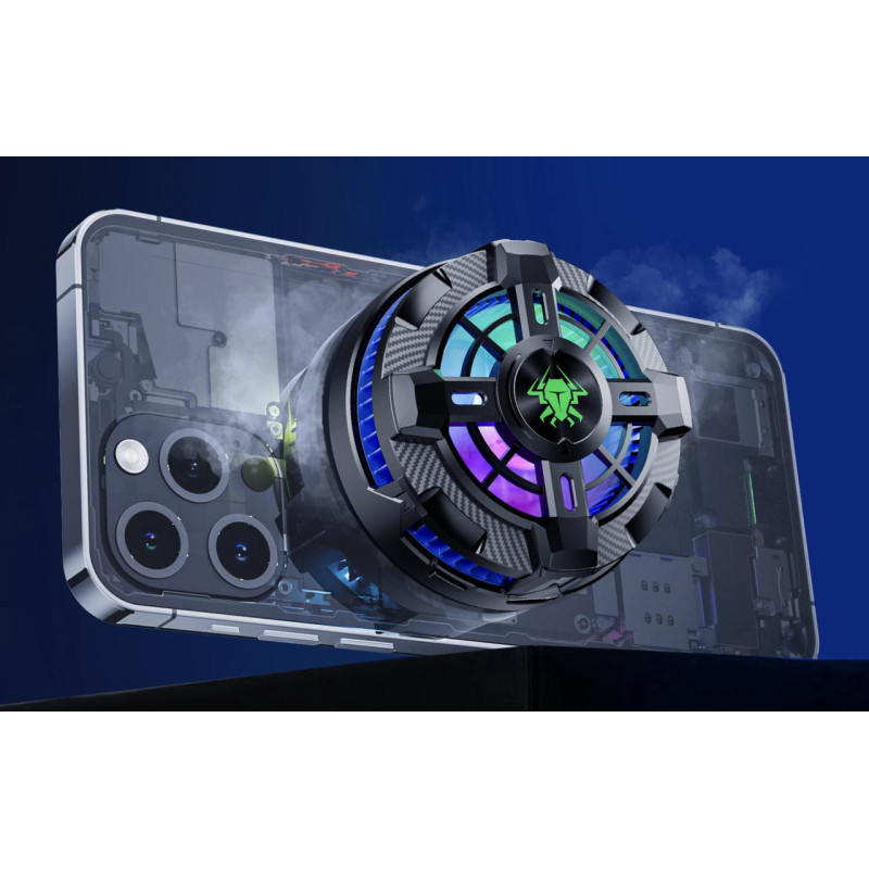 Магнитный кулер для телефона c зажимом и RGB подсветкой Plextone EX 2 Pro