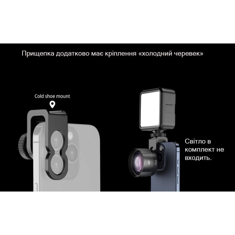 Макро объектив Ulanzi CL-003 75 мм с зажимом для объектива камеры телефона 17 мм и креплением для смартфонов