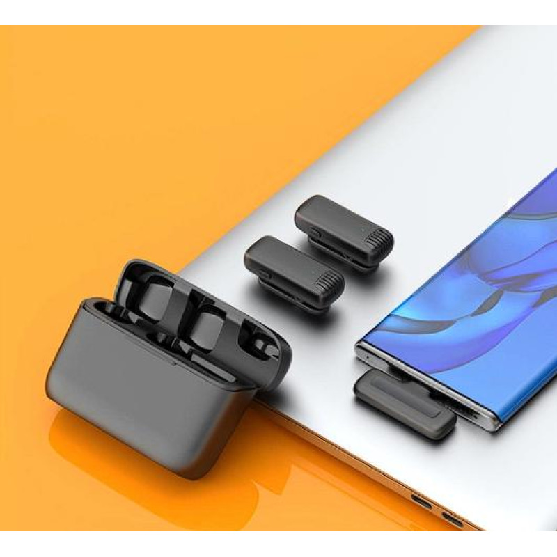 Беспроводной петличный микрофон с адаптером и кейсом Lightning для iPhone, iPad, Shisuo S16