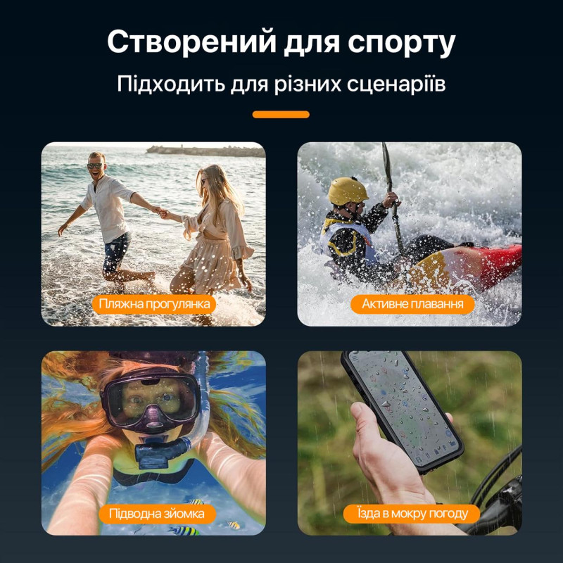 Водонепроницаемый чехол для телефона iPhone 16 Pro Max Telesin P4-WTP-05 с MagSafe