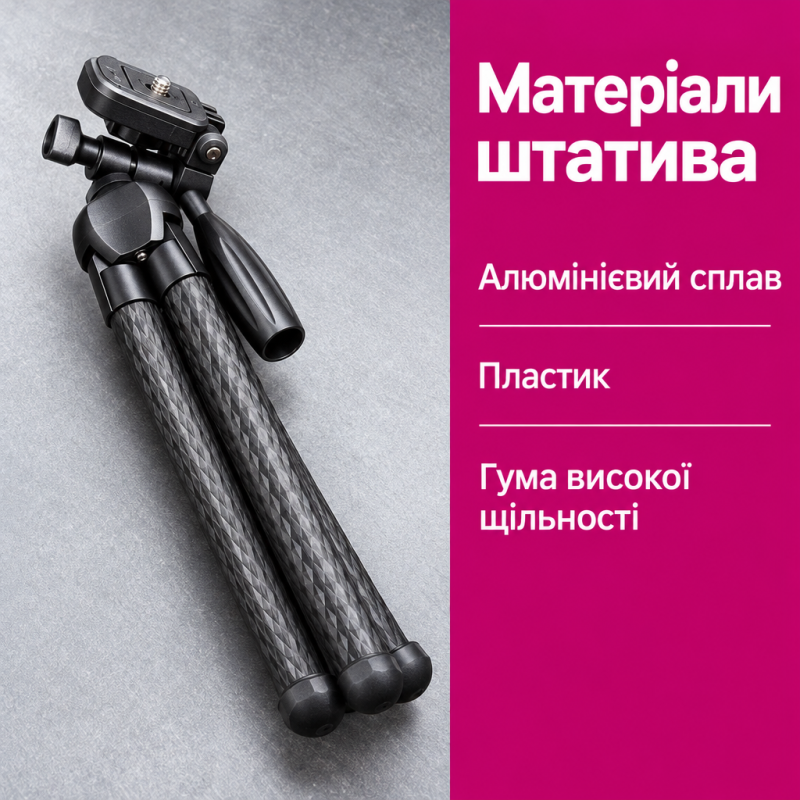Гнучкий штатив для телефону, фотоапаратів та екшн-камер Yunteng VCT-3280