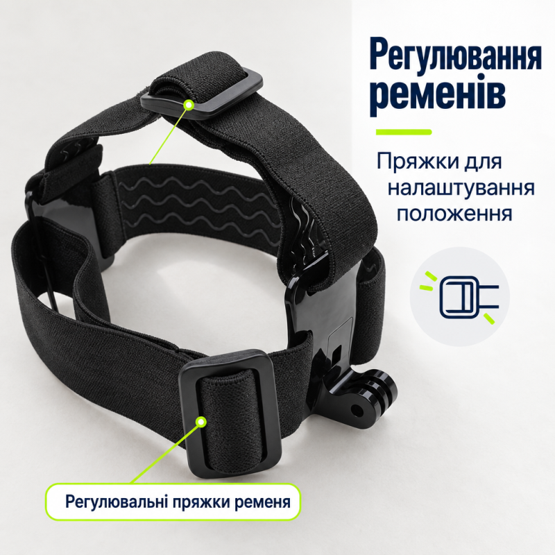 Кріплення на голову для смартфона або екшн-камери GoPro, Xiaomi, Sony, DJI