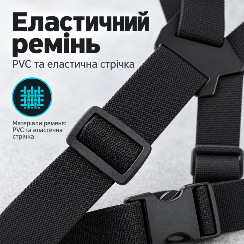 Нагрудне кріплення для екшн-камери та смартфона з поворотним тримачем 360°