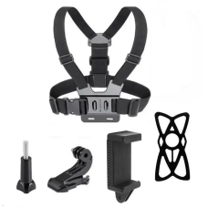 Кріплення на груди для смартфона, GoPro, DJI та інших камер з страхувальною гумовою сіткою