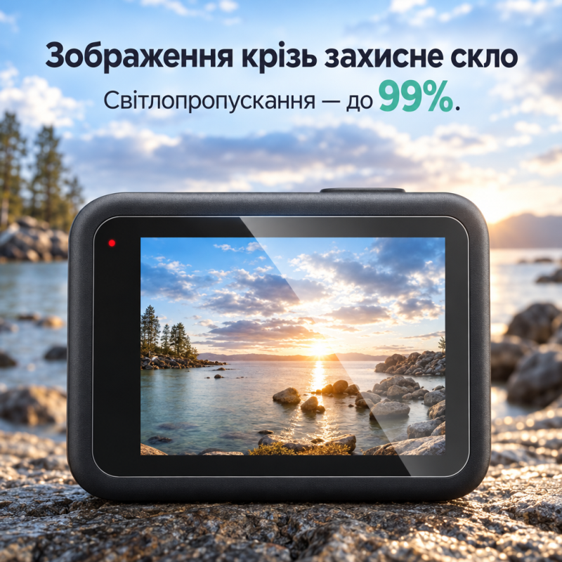 Захисне скло для GoPro HERO13 Black Puluz PU954T — набір для двох екранів та об’єктива