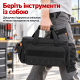 Сумка для інструментів та аксесуарів Rip-stop 36.7*21.5*20.5 см (Чорний)