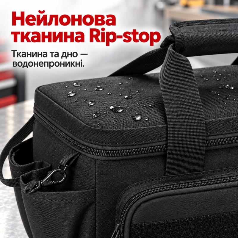 Сумка для інструментів та аксесуарів Rip-stop 36.7*21.5*20.5 см (Чорний)